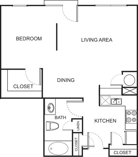 Traditional Studio- 2674 Floorplan Image